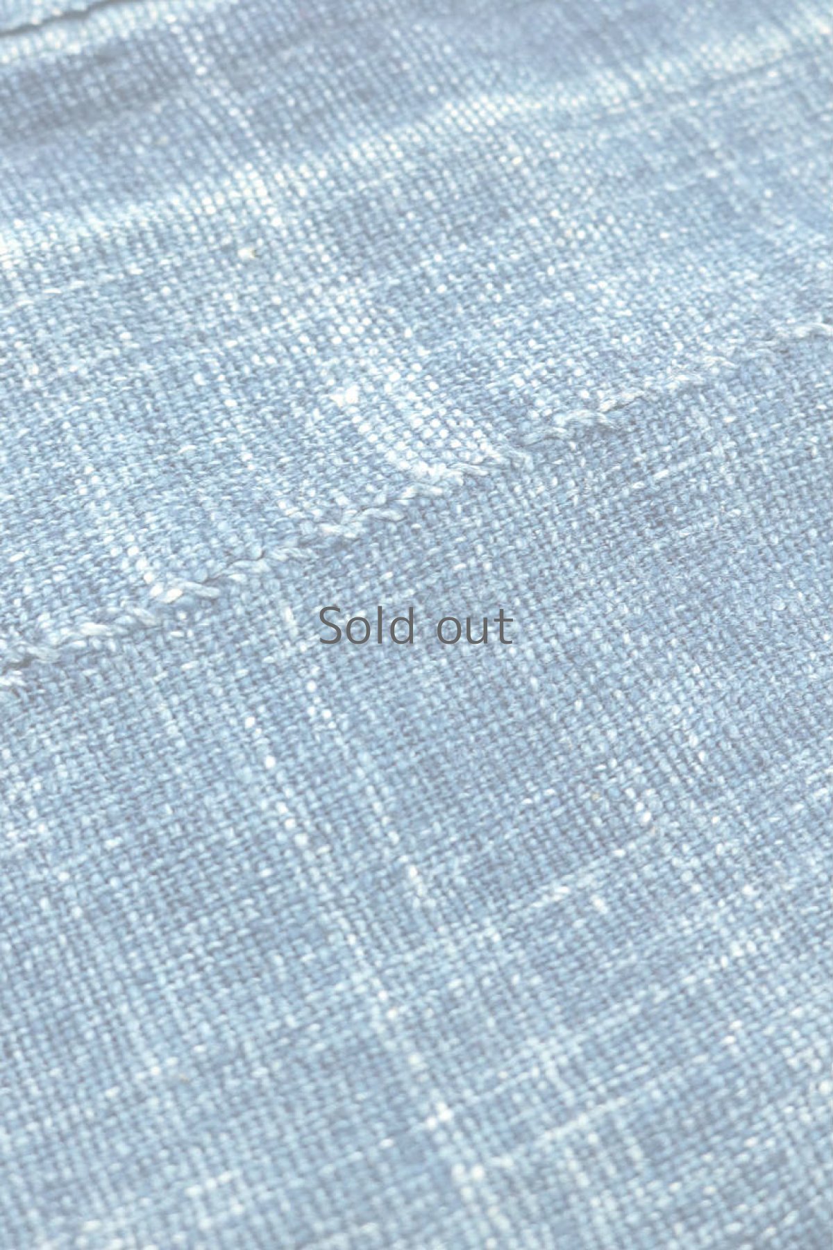 画像5: 【西アフリカ】手織り藍染め綿　ショール（中間藍色） (5)