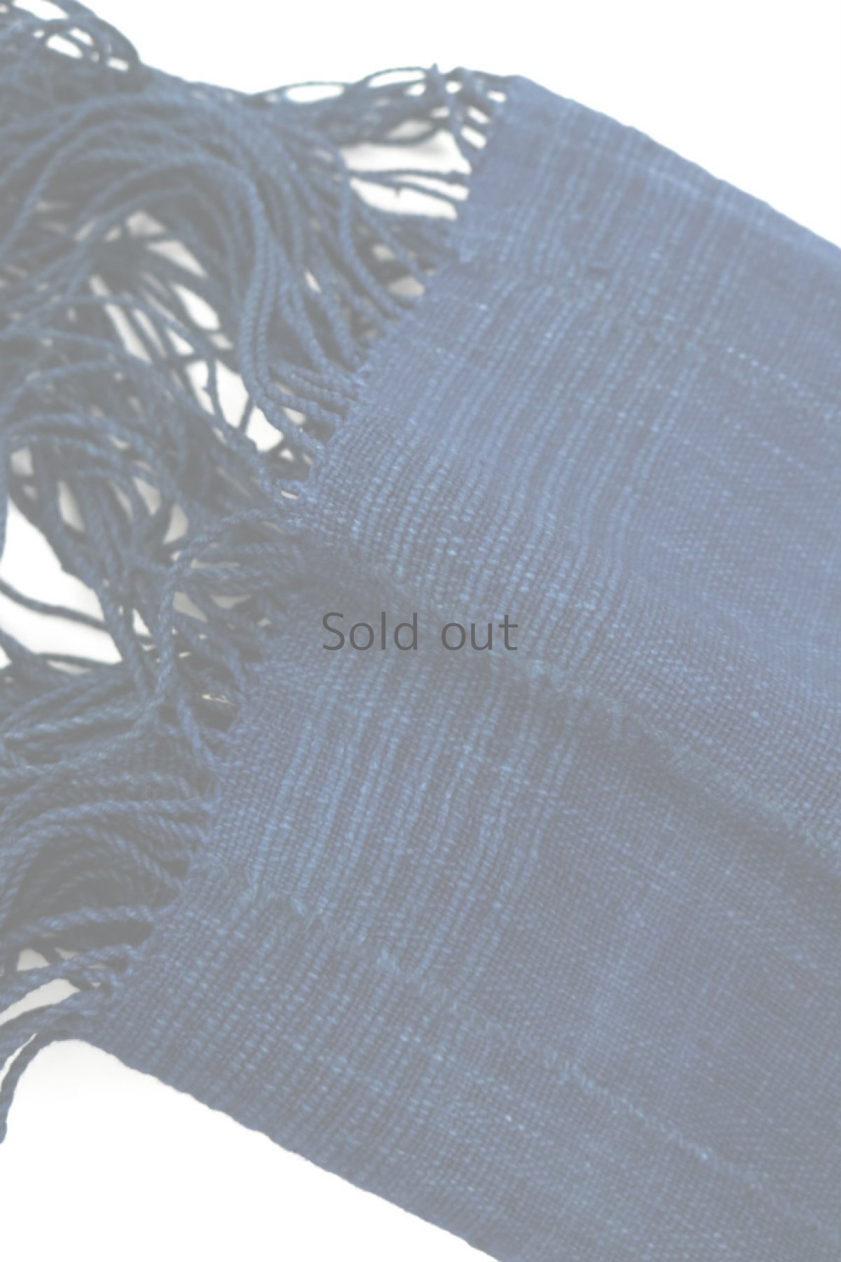 画像6: 【西アフリカ】手織り藍染め綿　ショール（濃い藍色） (6)