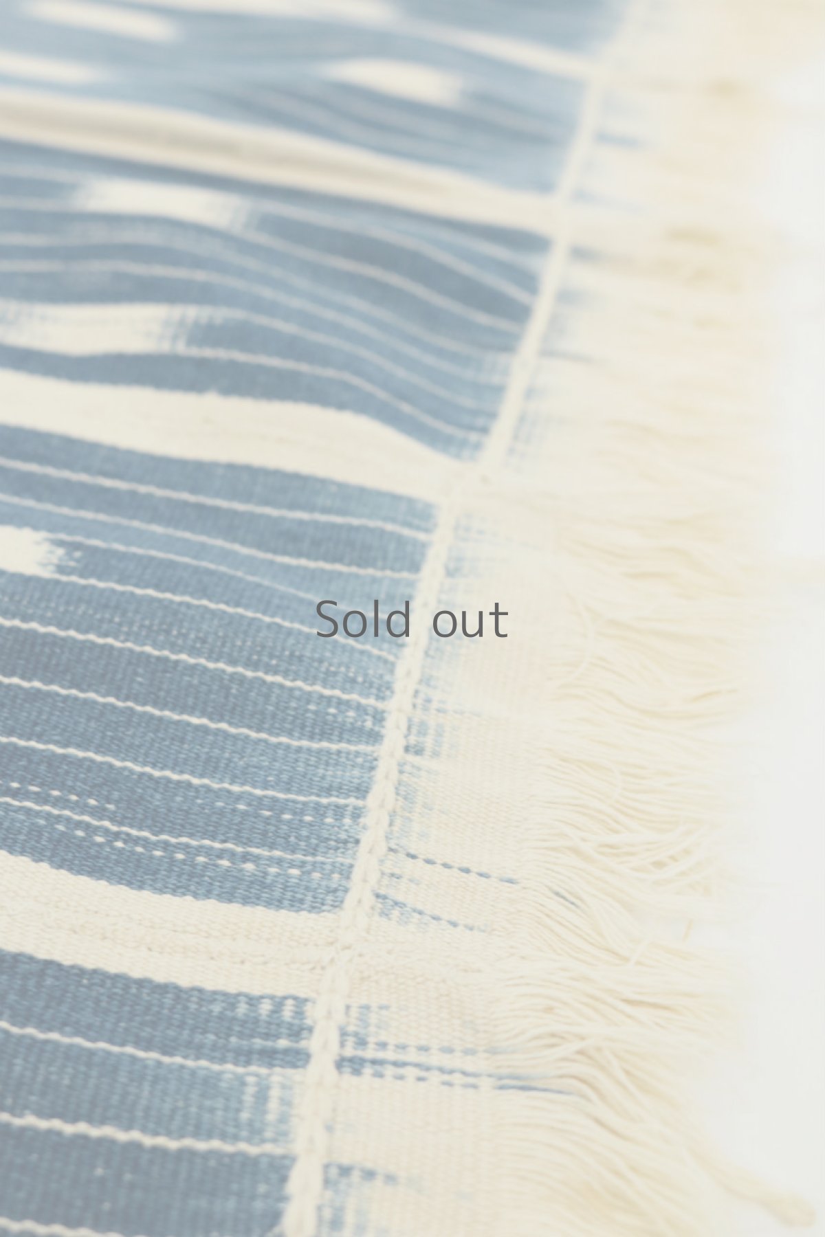 画像7: 【コートジボワール】手織り藍染めストライプ模様の綿（バウレ族/藍と白） (7)