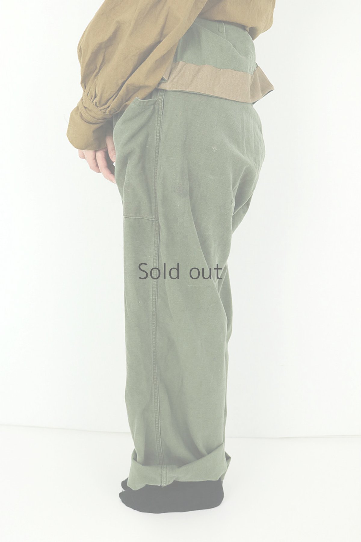 画像3: 【MITSUGU SASAKI】ビンテージ×リメイク　超ハイウエスト　ミリタリーパンツ(Ver.2) (3)