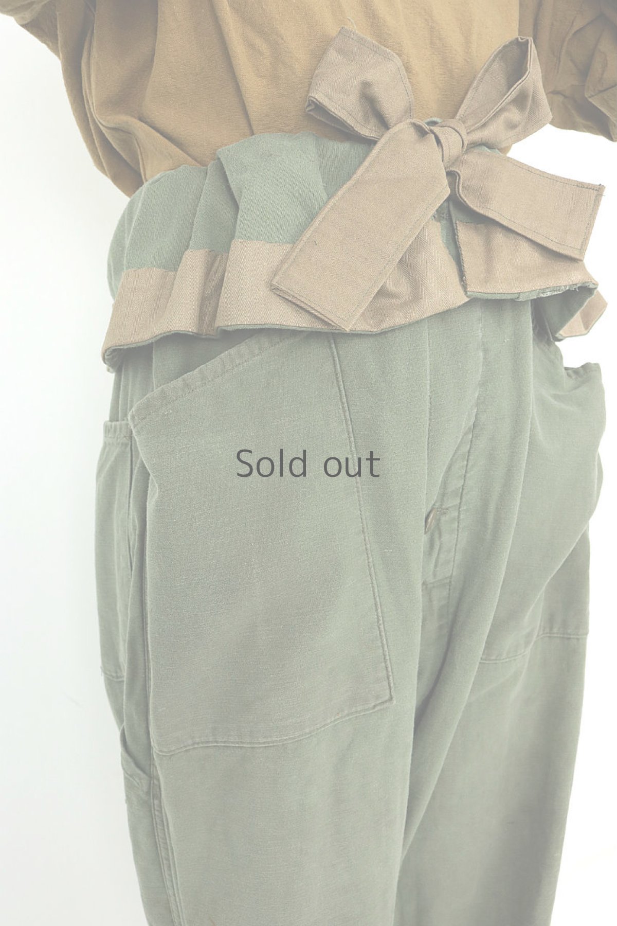 画像5: 【MITSUGU SASAKI】ビンテージ×リメイク　超ハイウエスト　ミリタリーパンツ(Ver.2) (5)