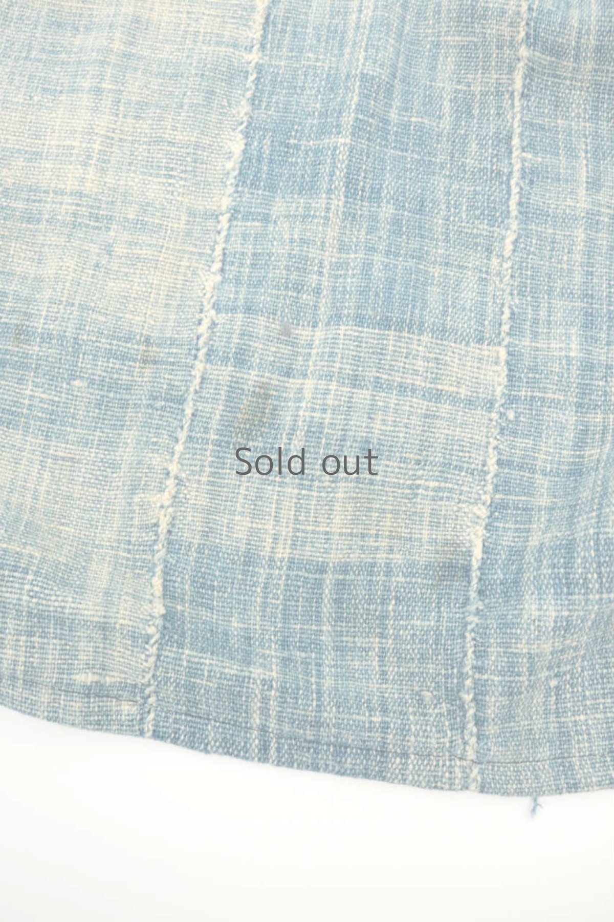 画像11: 【ササキチホ】手織り藍　羽織り（アフリカンインディゴ/ショート丈/薄い藍） (11)