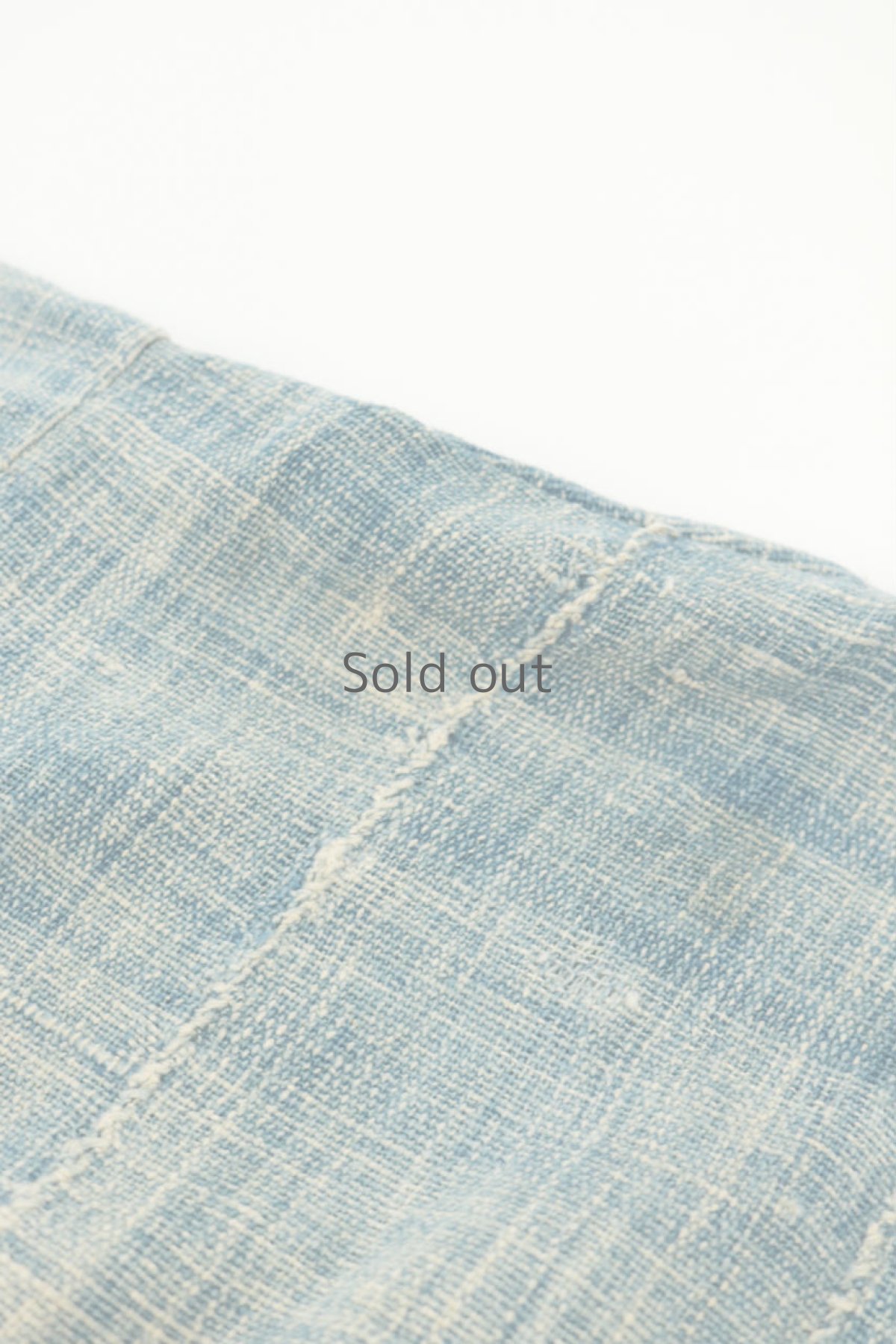 画像8: 【ササキチホ】手織り藍　羽織り（アフリカンインディゴ/ショート丈/薄い藍） (8)