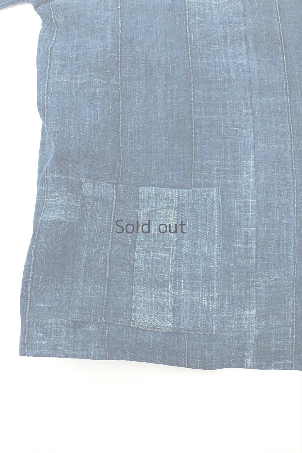 画像6: 【ササキチホ】手織り藍　羽織り（アフリカンインディゴ/ミドル丈/濃い藍） (6)