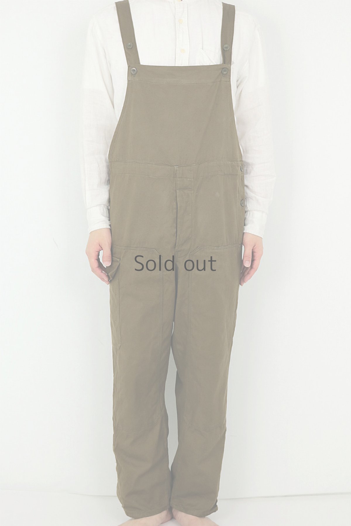 画像2: 【チェコ】ビンテージミリタリー　オーバーオール（ブラウン/未使用品） (2)