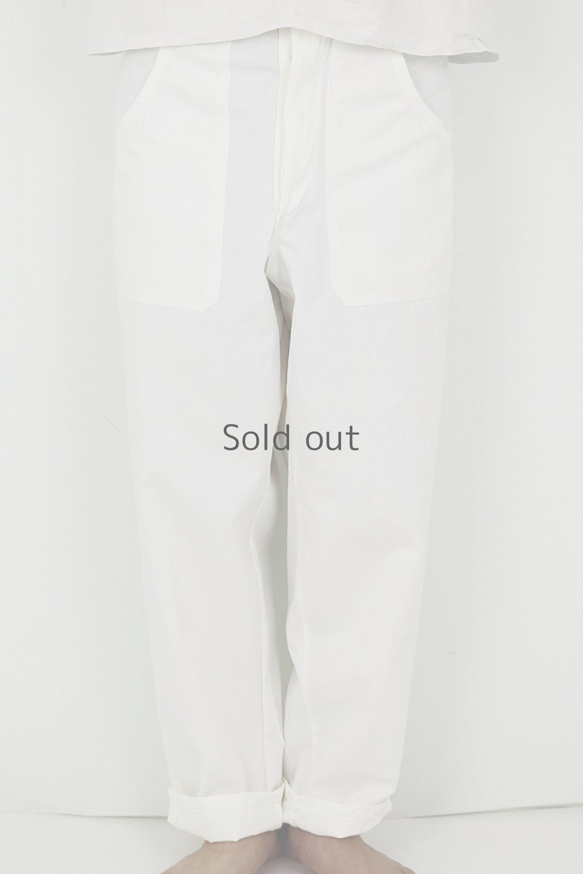 画像2: 【チェコ】ビンテージミリタリー　イージーパンツ（ホワイト/未使用品） (2)