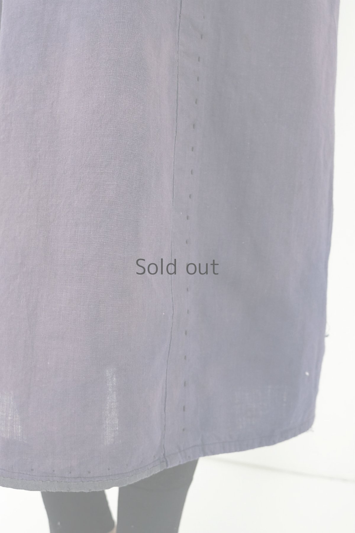 画像10: 【ササキチホ】藍染古布 　タックカシュクール　巻きワンピース (10)