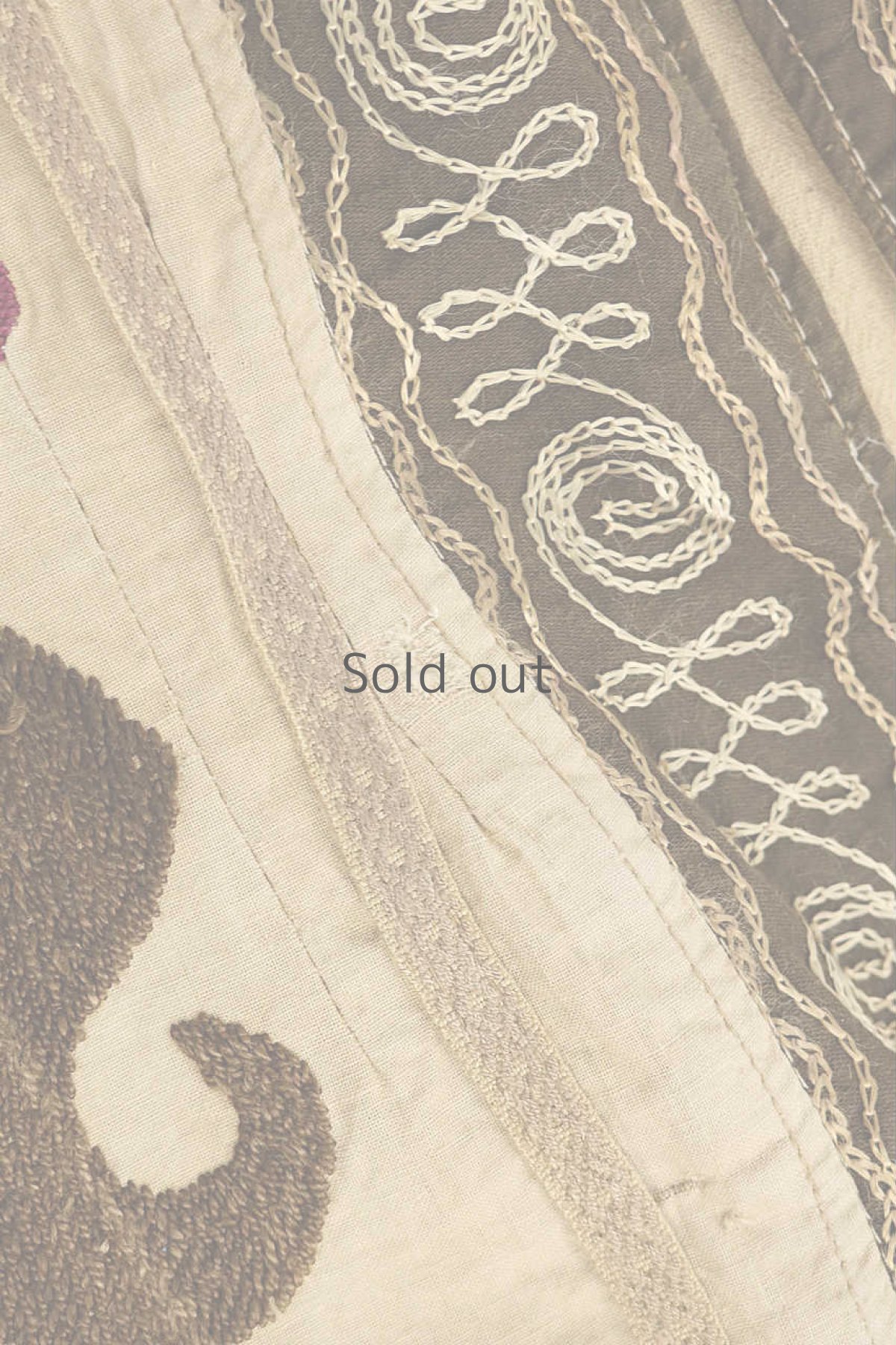 画像4: 【ウズベキスタン】ビンテージ　ウズベク族のチャパンローブ（男女と鳩） (4)