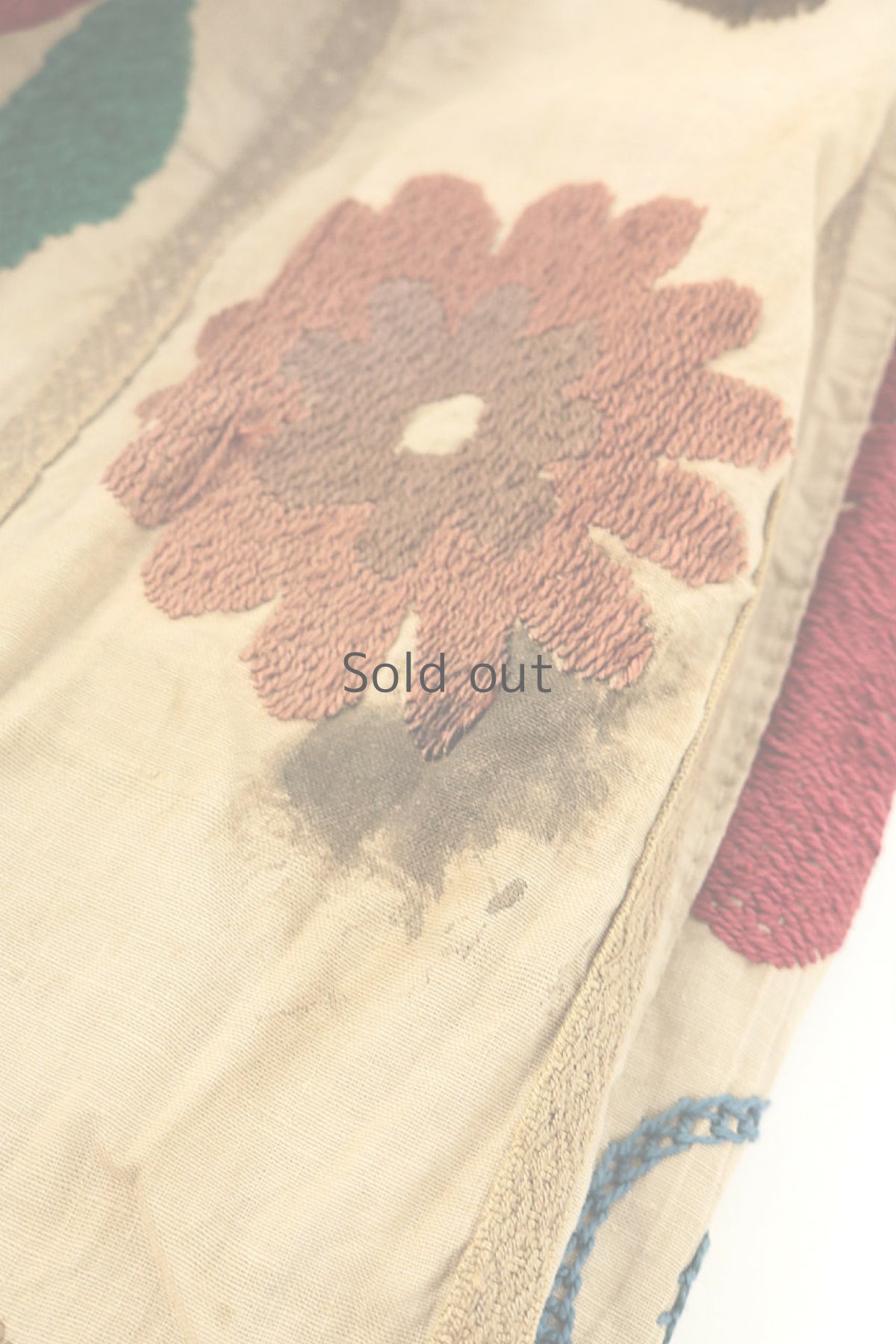 画像13: 【ウズベキスタン】ビンテージ　ウズベク族のチャパンローブ（男女と鳩） (13)