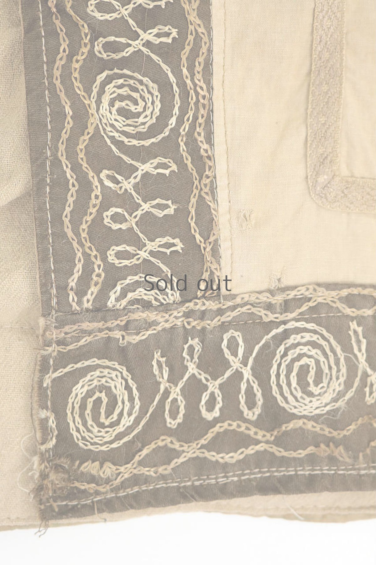 画像8: 【ウズベキスタン】ビンテージ　ウズベク族のチャパンローブ（男女と鳩） (8)