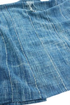 画像12: 【ササキチホ】手織り藍　羽織り（アフリカンインディゴ/ミドル丈/中間藍） (12)
