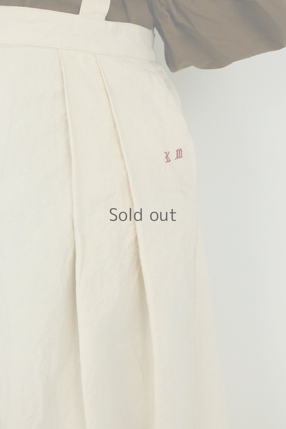 画像5: 【ササキチホ】アンティークリネン　ジャンパーロングスカート（生成り色） (5)