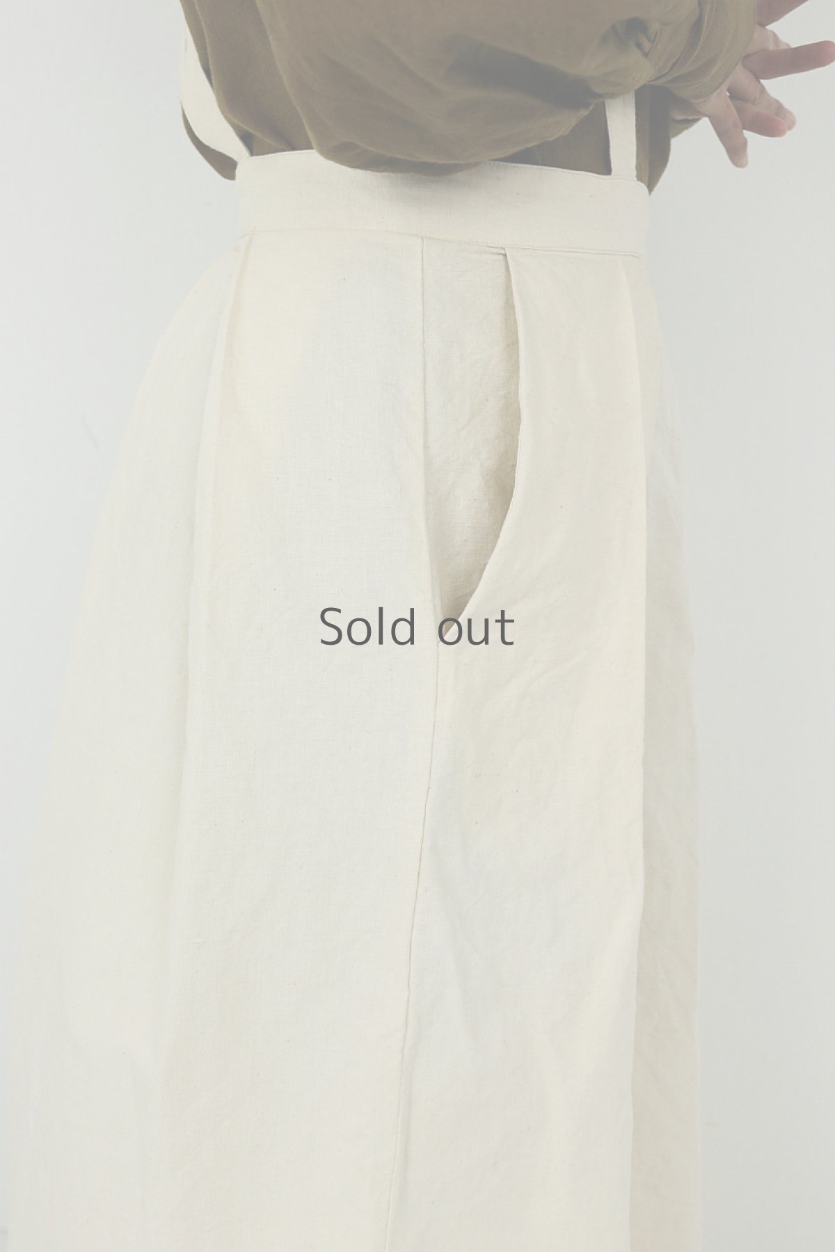 画像9: 【ササキチホ】アンティークリネン　ジャンパーロングスカート（生成り色） (9)
