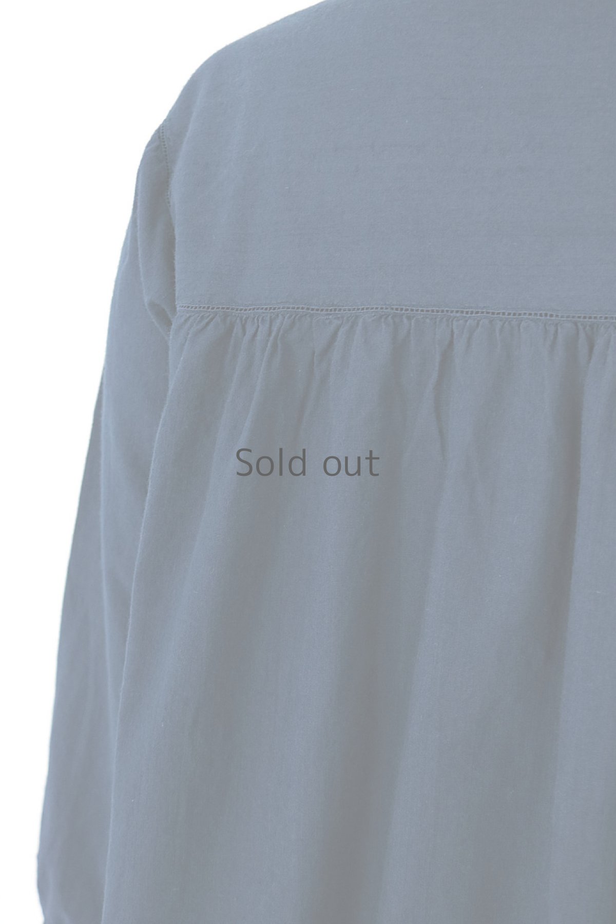 画像10: 【フランス】アンティークコットン×染　長袖ロングワンピース（紺色） (10)