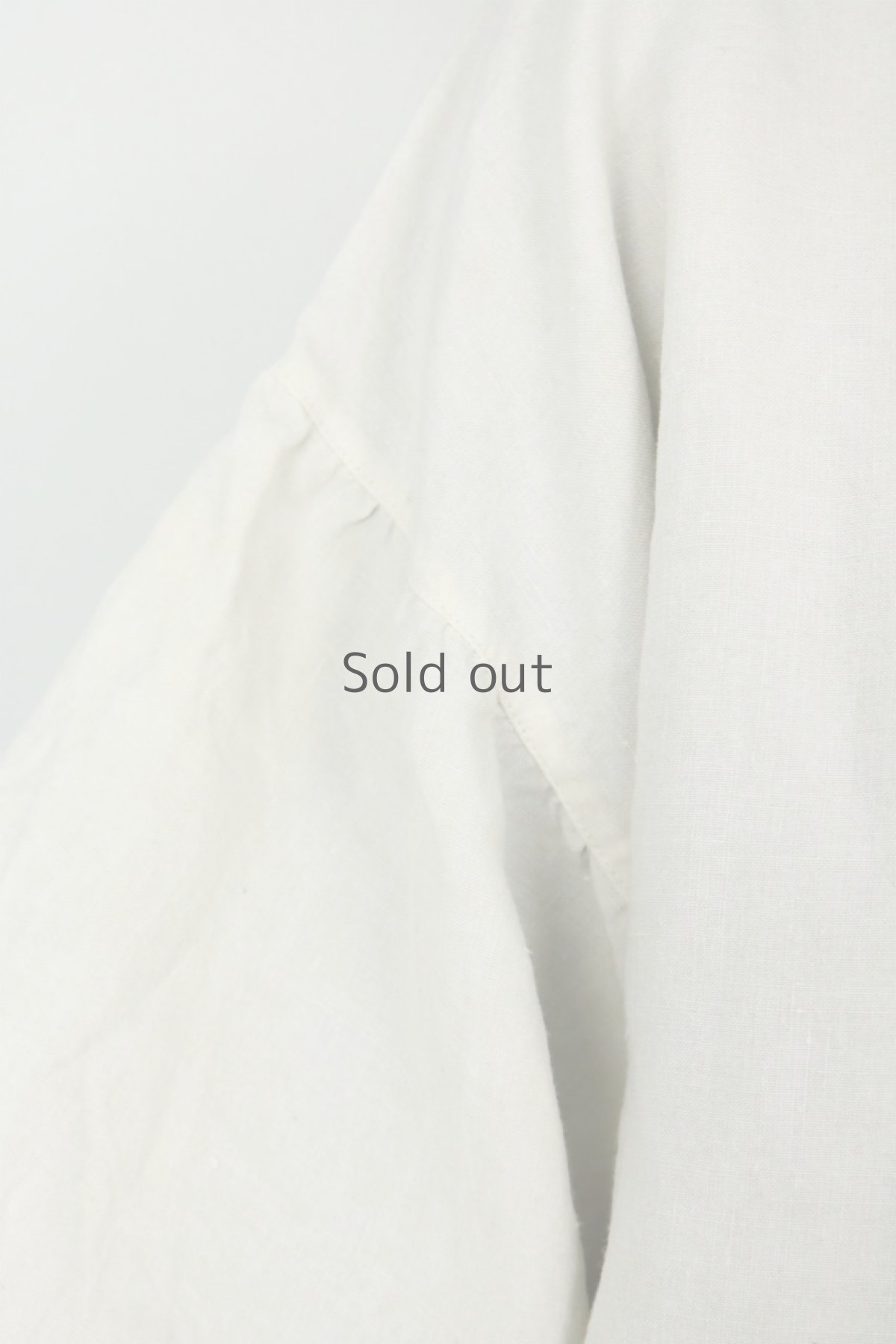 画像8: 【ササキチホ】アンティークリネン　バルーン袖ロングカフスブラウス（白色） (8)