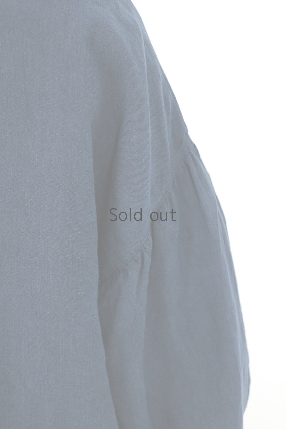 画像9: 【ササキチホ】アンティークリネン×染　バルーン袖ロングカフスブラウス（紺色） (9)