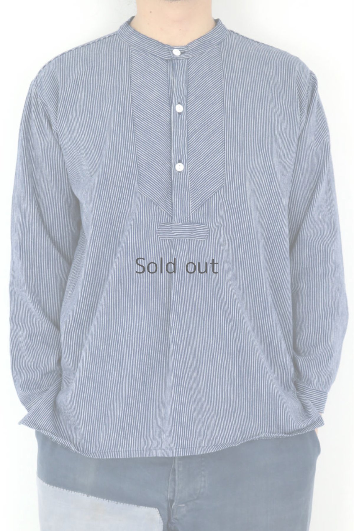 画像8: 【ドイツ】フィッシャーマン　プルオーバー シャツ（細かいストライプ） (8)