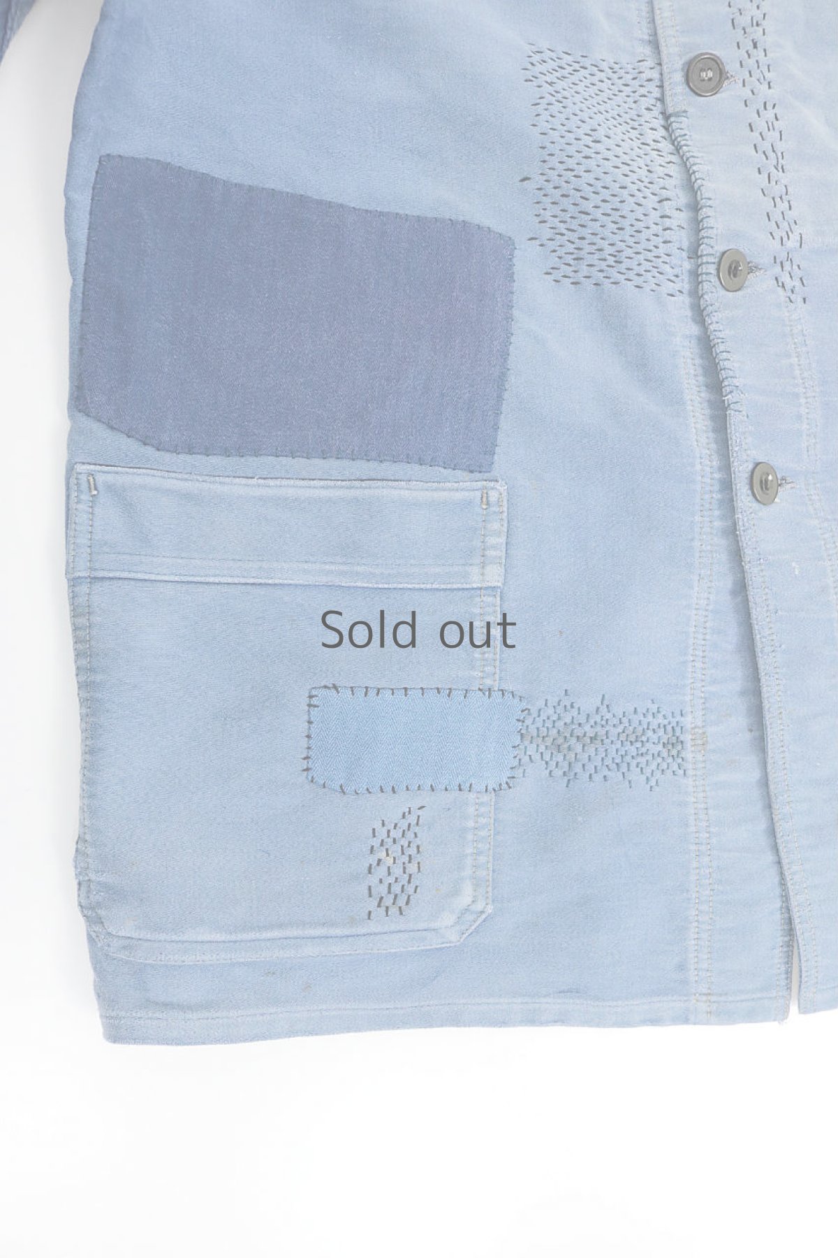 画像4: 【MITSUGU SASAKI】ビンテージリメイク　刺し子のモールスキンワークジャケット (4)