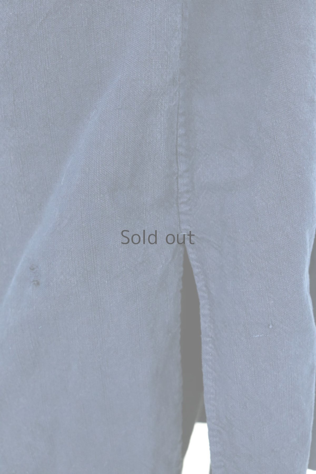 画像10: 【フランス】アンティークリネン×染　スモックワンピース（紺色) (10)