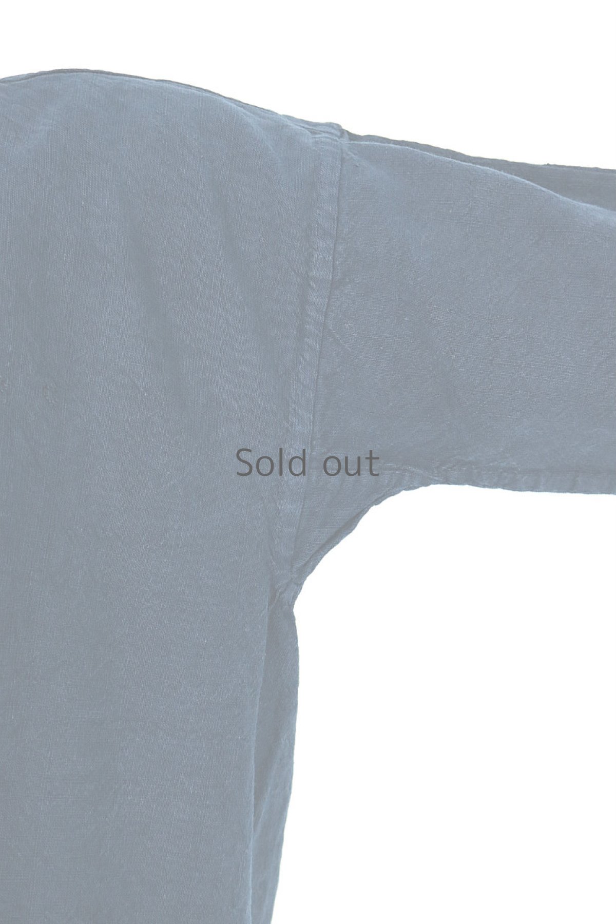 画像7: 【フランス】アンティークリネン×染　スモックワンピース（紺色) (7)