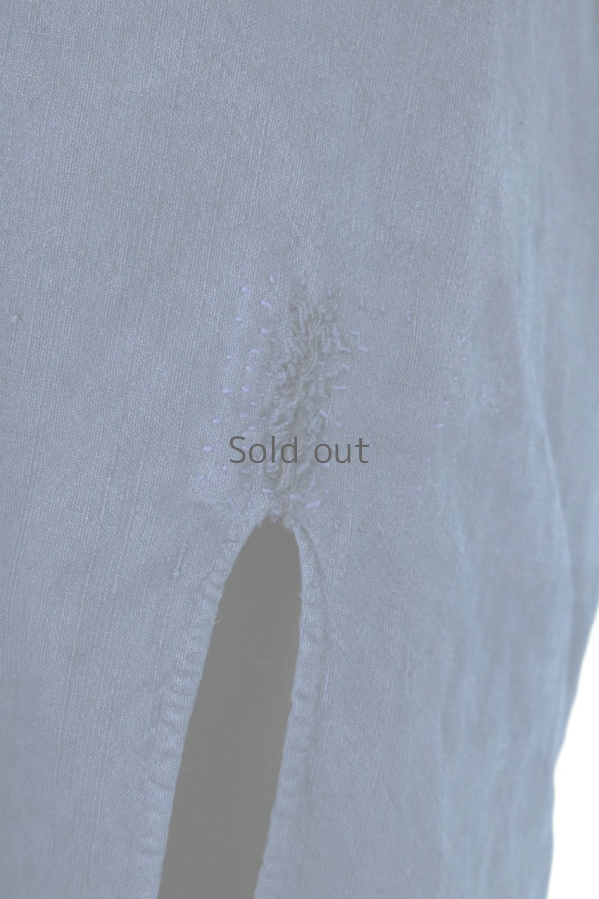 画像8: 【フランス】アンティークリネン×染　スモックワンピース（紺色) (8)