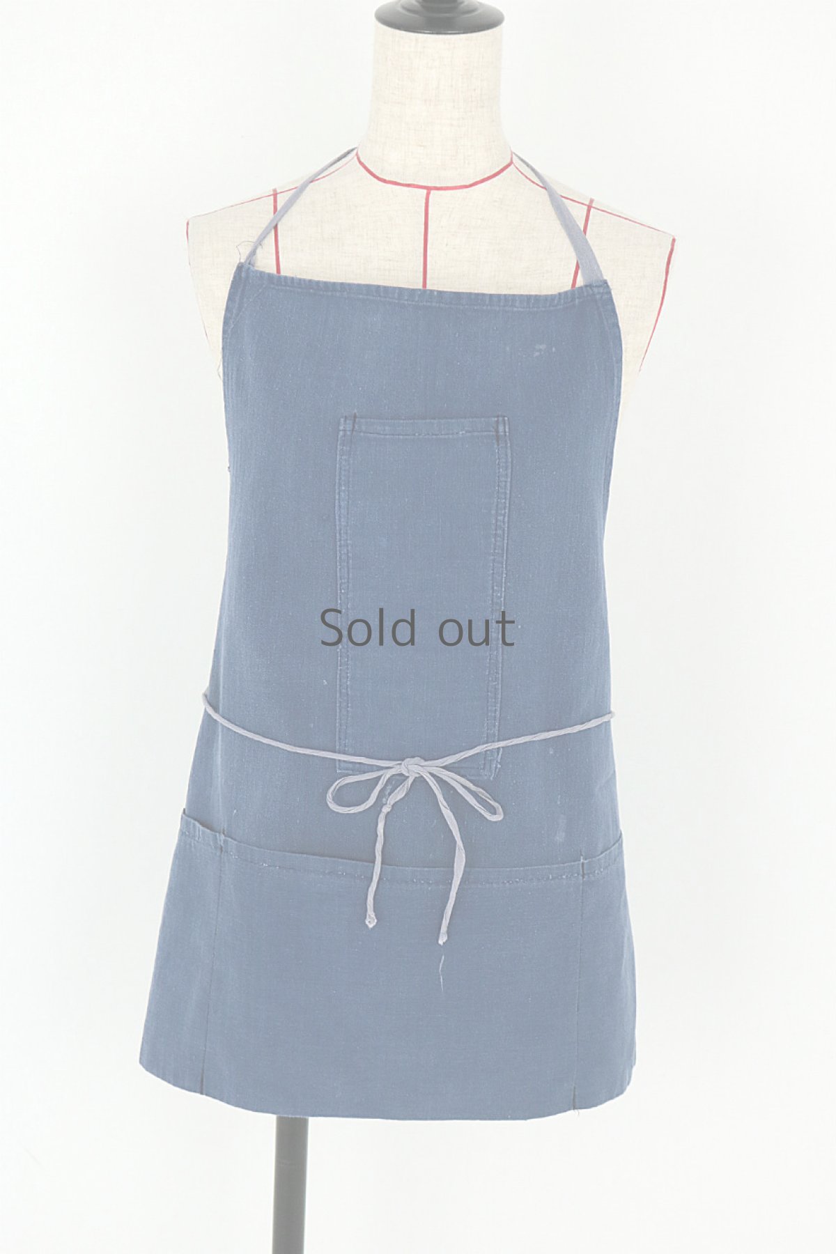 画像2: 【フランス】ビンテージ　リメイクされたショートエプロン (2)