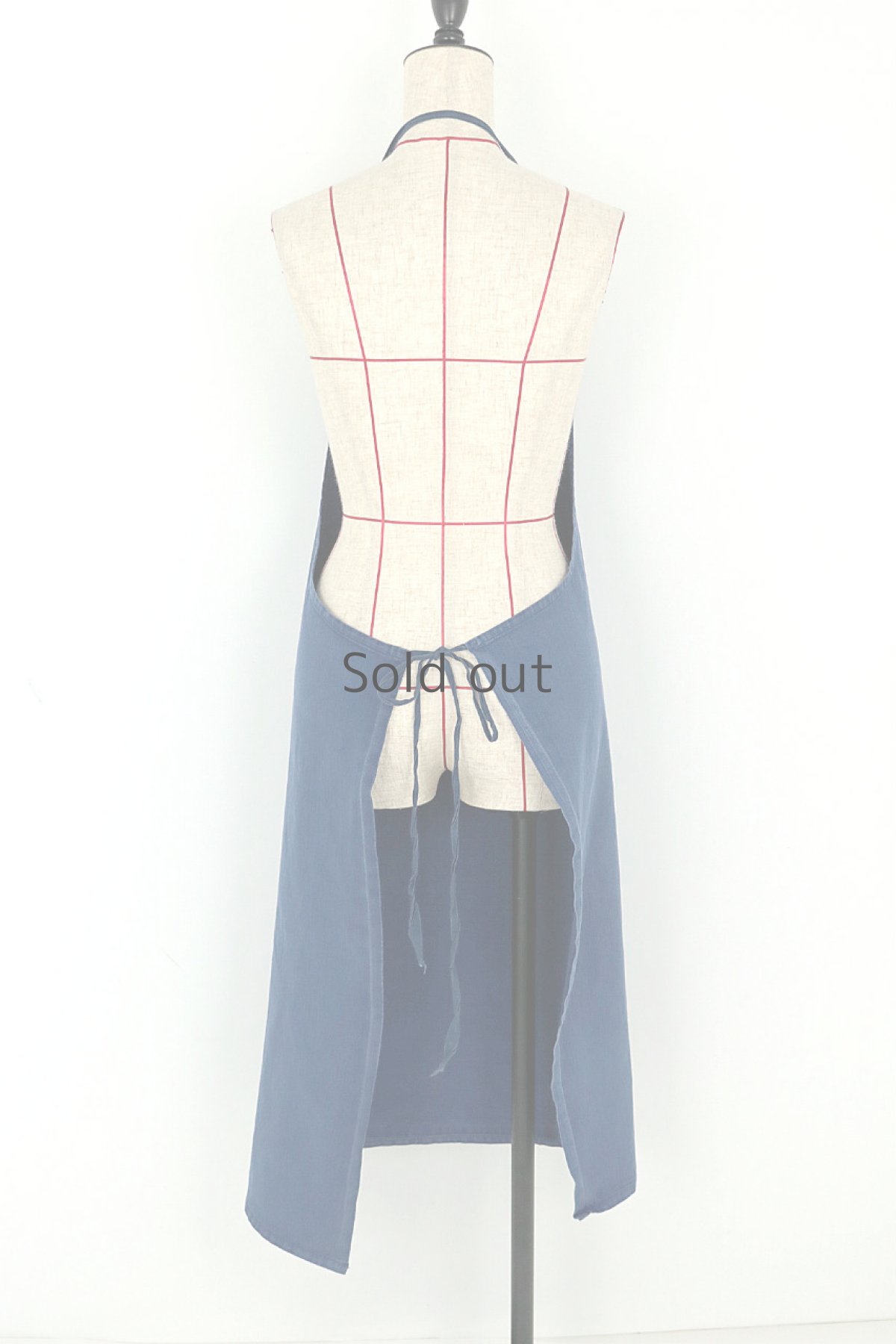 画像4: 【フランス】ビンテージ　シンプルなワークエプロン (4)