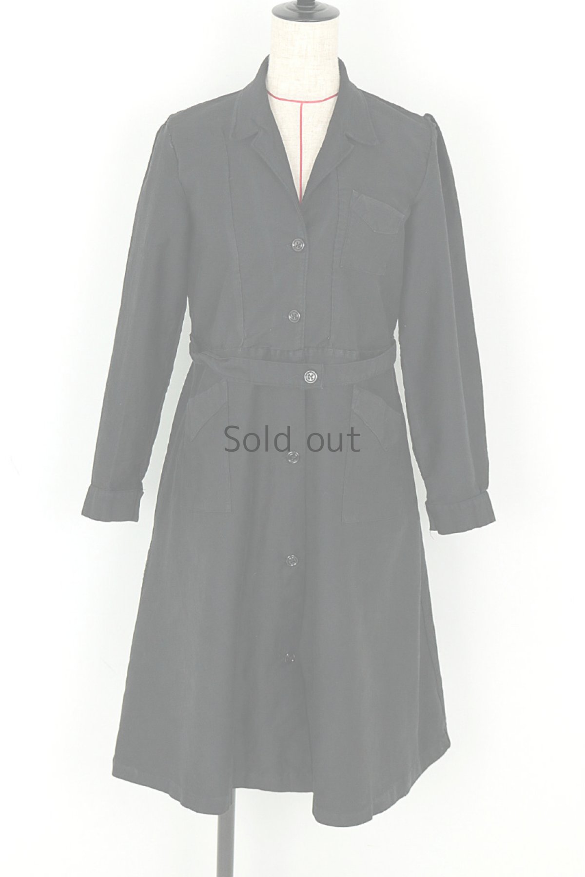 画像2: 【フランス】１９３０年代頃のブラックワークドレス(小さめ) (2)