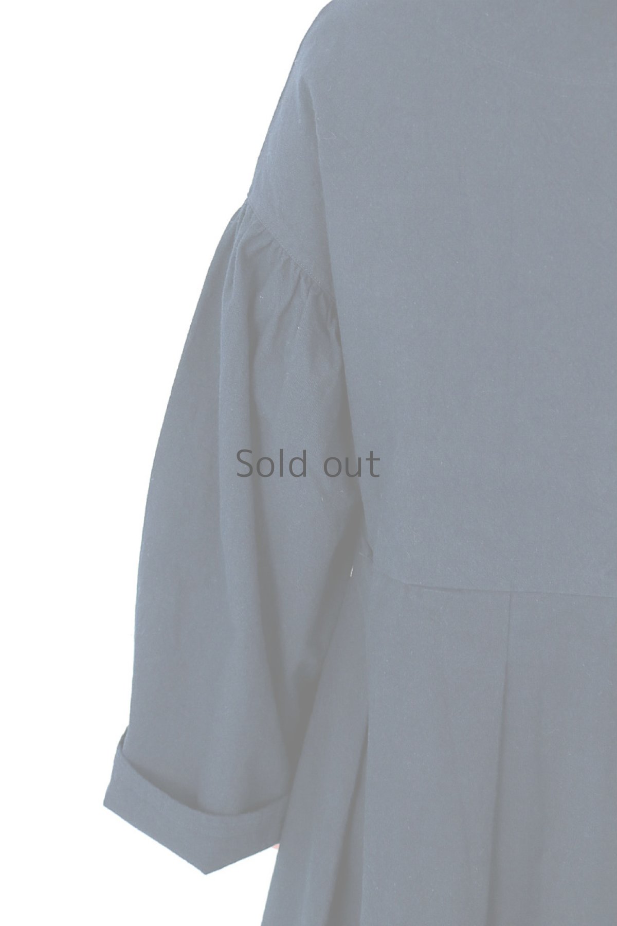 画像9: 【ササキチホ】アンティークリネン×染め　モンゴリアンオーバーワンピース（紺色） (9)