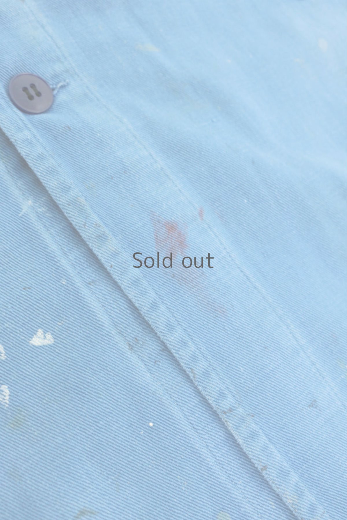 画像6: 【フランス】1960年代　ブルーコットン　ワークコート（ペンキ汚れ） (6)