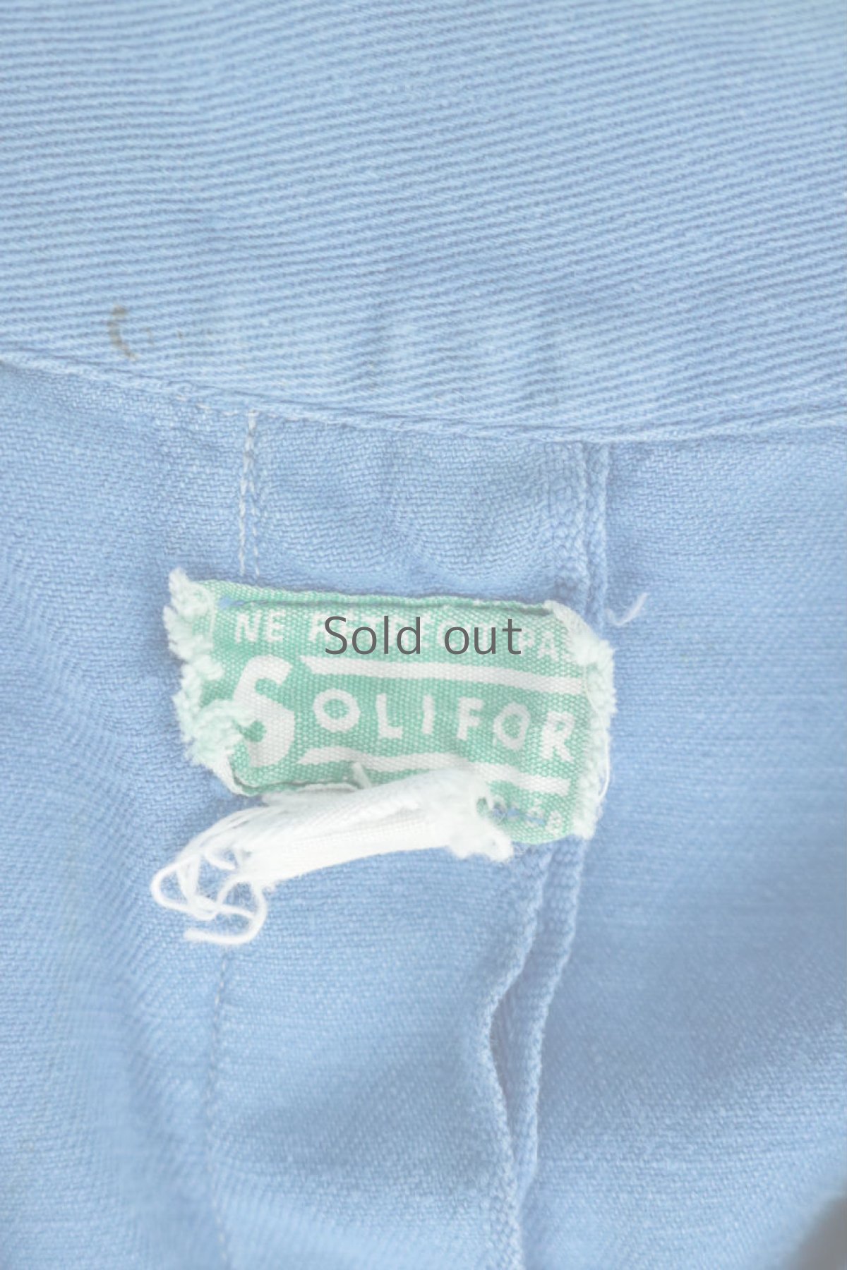 画像3: 【フランス】1960年代　ブルーコットン　ワークコート（ペンキ汚れ） (3)