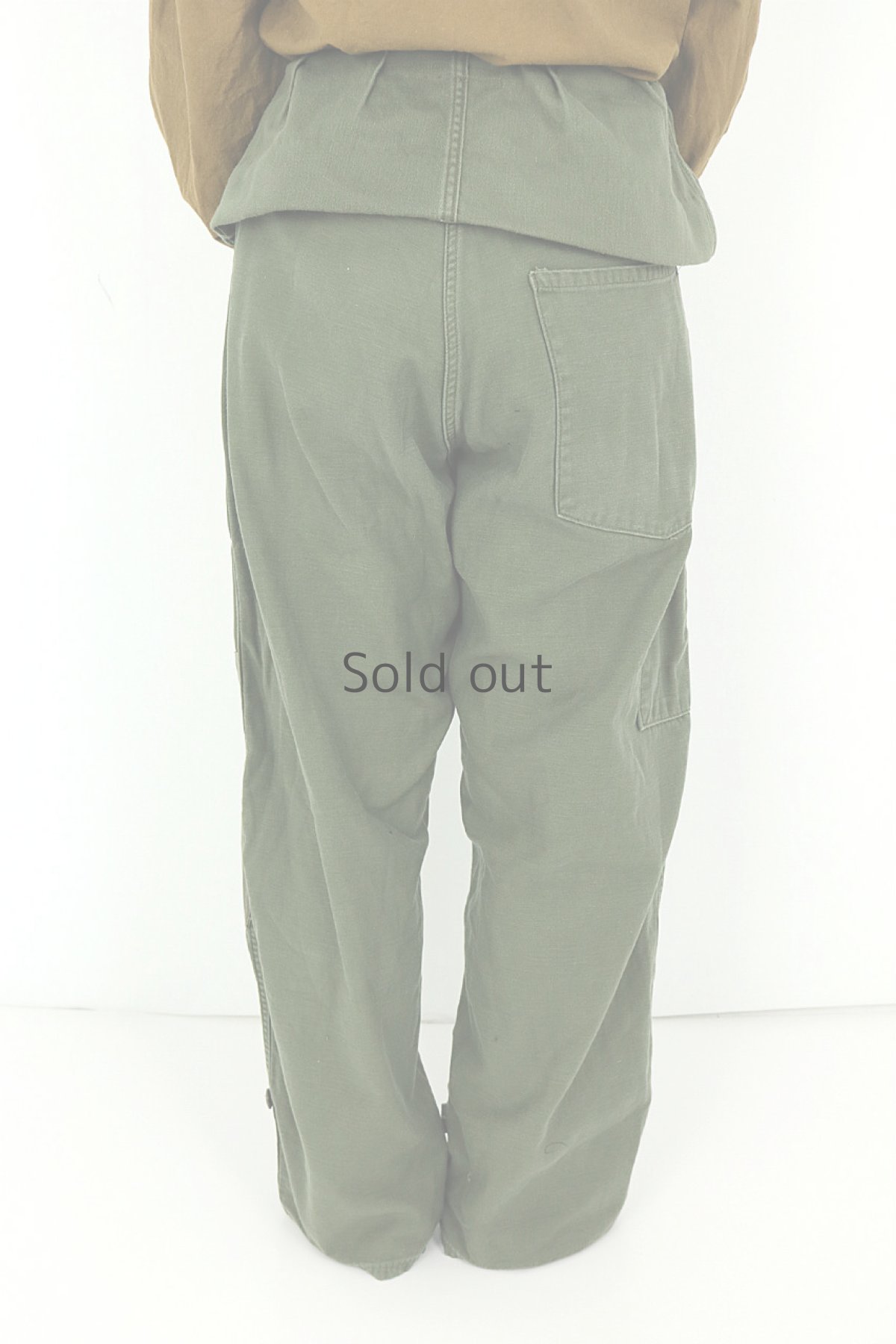 画像4: 【MITSUGU SASAKI】ビンテージ×リメイク　超ハイウエスト　ミリタリーパンツ(Ver.2/パッチワーク) (4)