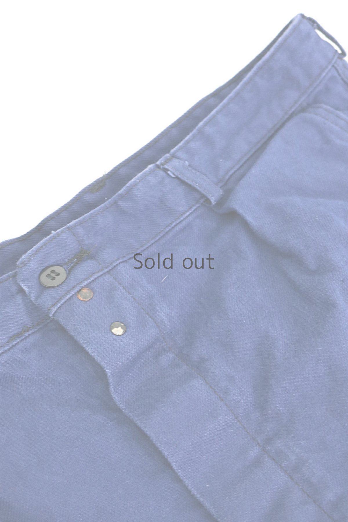 画像6: 【フランス】1970年代頃のブルーコットンワークパンツ (6)