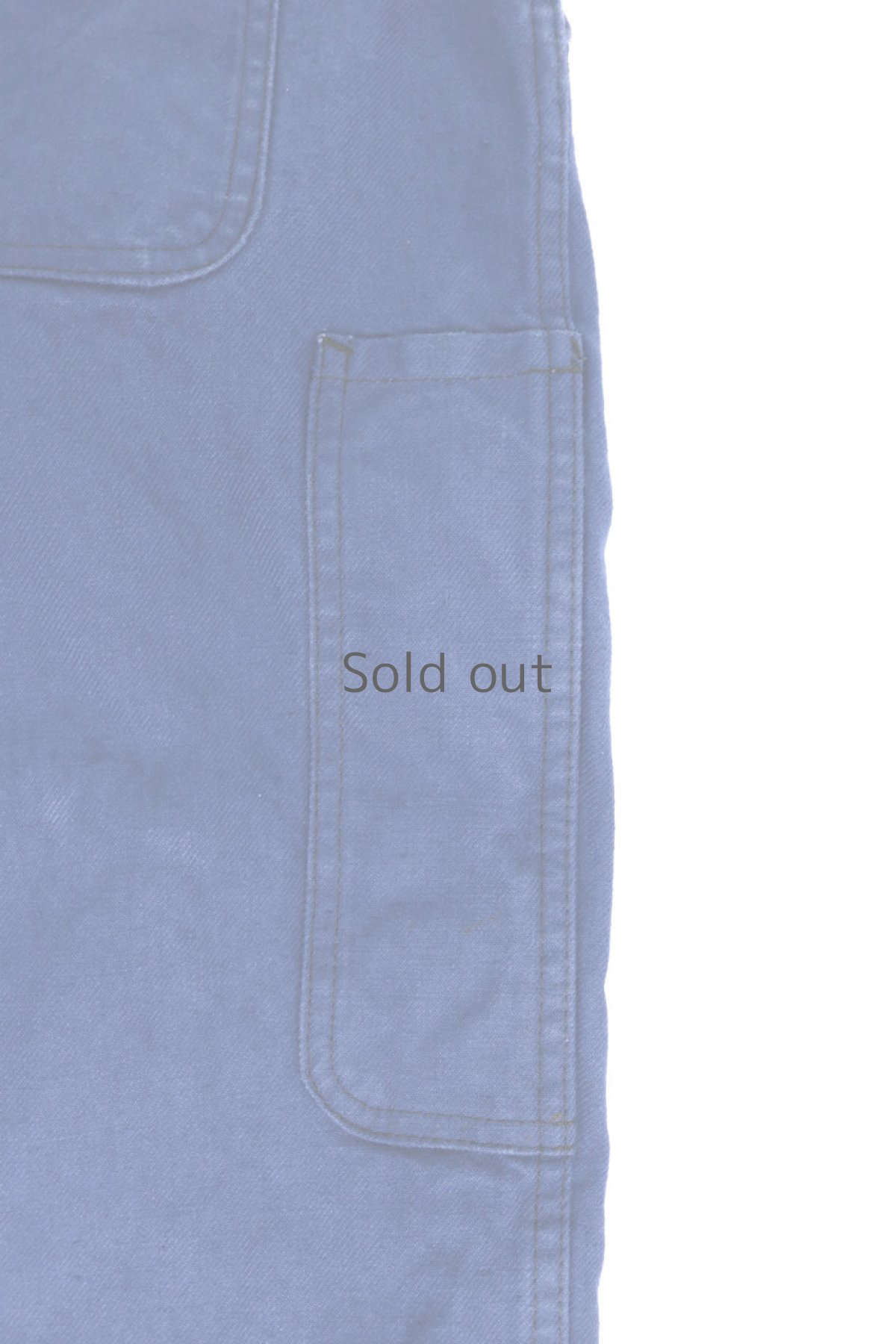 画像9: 【フランス】1970年代頃のブルーコットンワークパンツ (9)