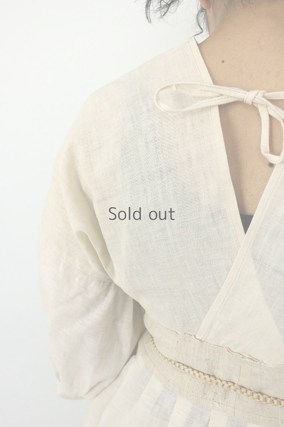 画像12: 【ササキチホ】古布　じゅばんブラウス（帯ひも） (12)