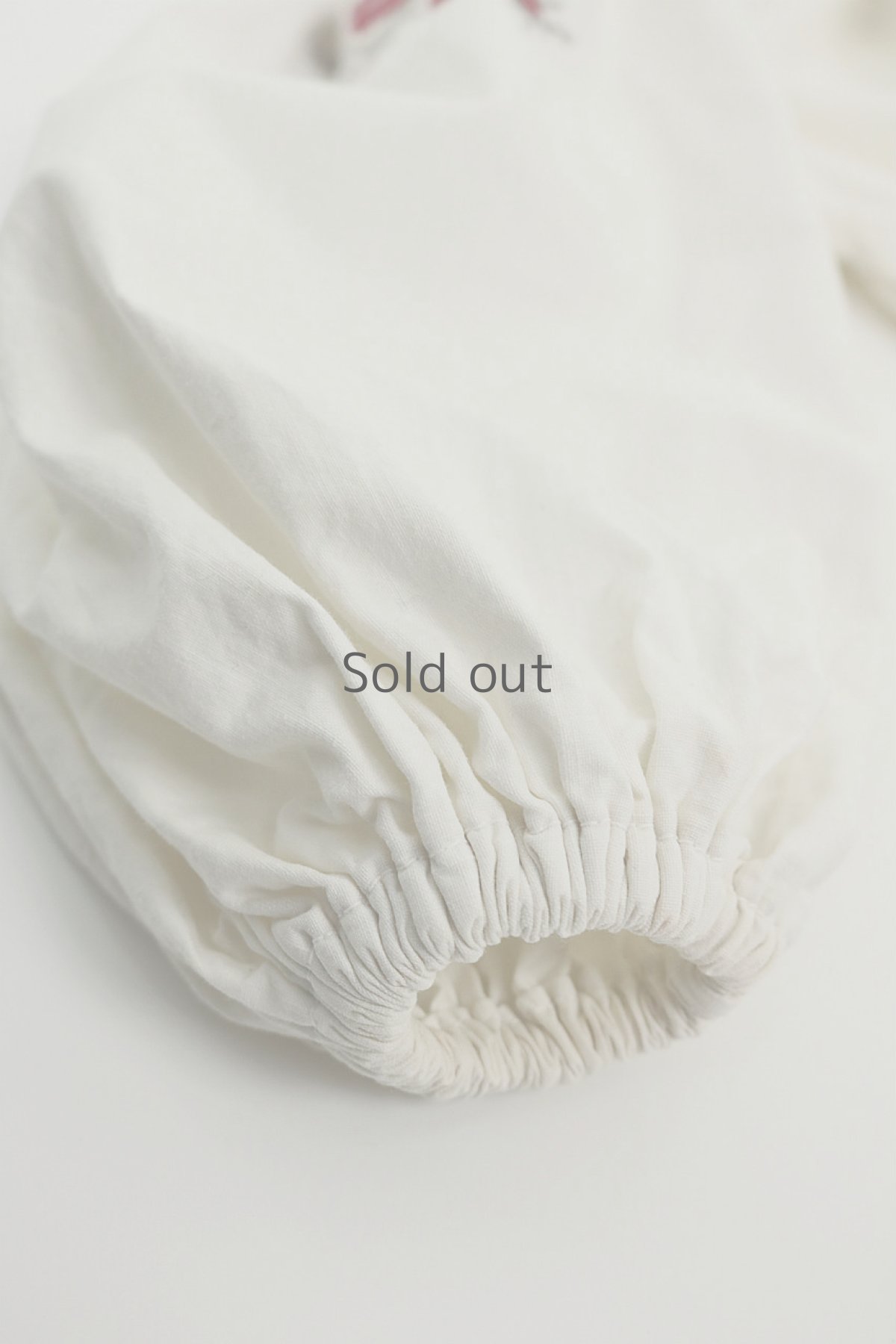 画像10: 【ウクライナ】ウクライナコットン刺繍スモックブラウス（ギャザー/赤とグレーのクロスステッチ） (10)