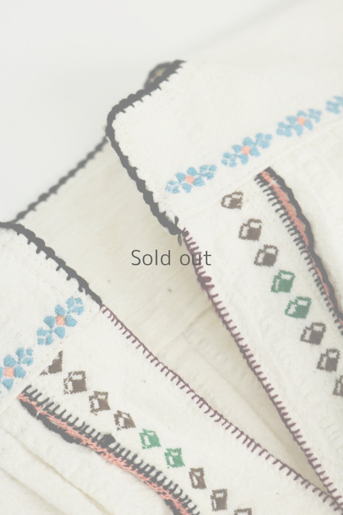 画像6: 【ブルガリア】アンティークコットンリネン　刺繍ワンピース（２トーン） (6)