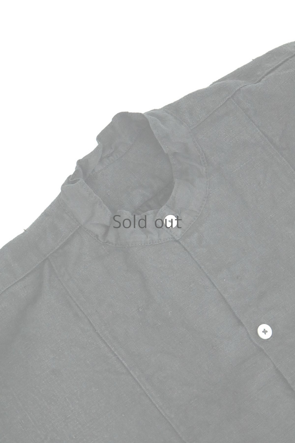 画像5: 【ドイツ】アンティークリネン×染　スモックワンピース（黒色) (5)