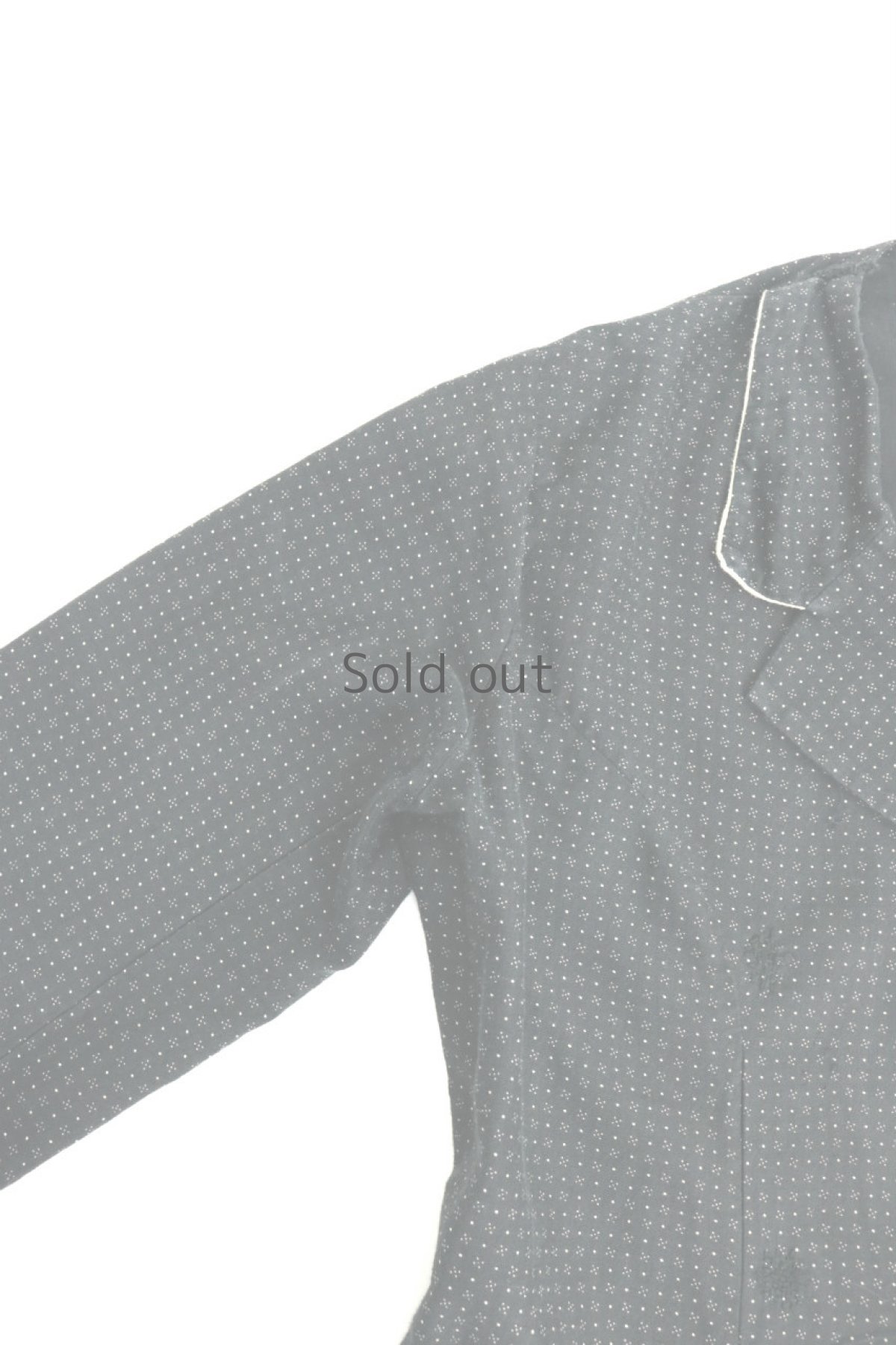 画像11: 【フランス】1950年代頃のブラックドット柄ワークドレス(黒/白/ドット柄/リペアあり) (11)