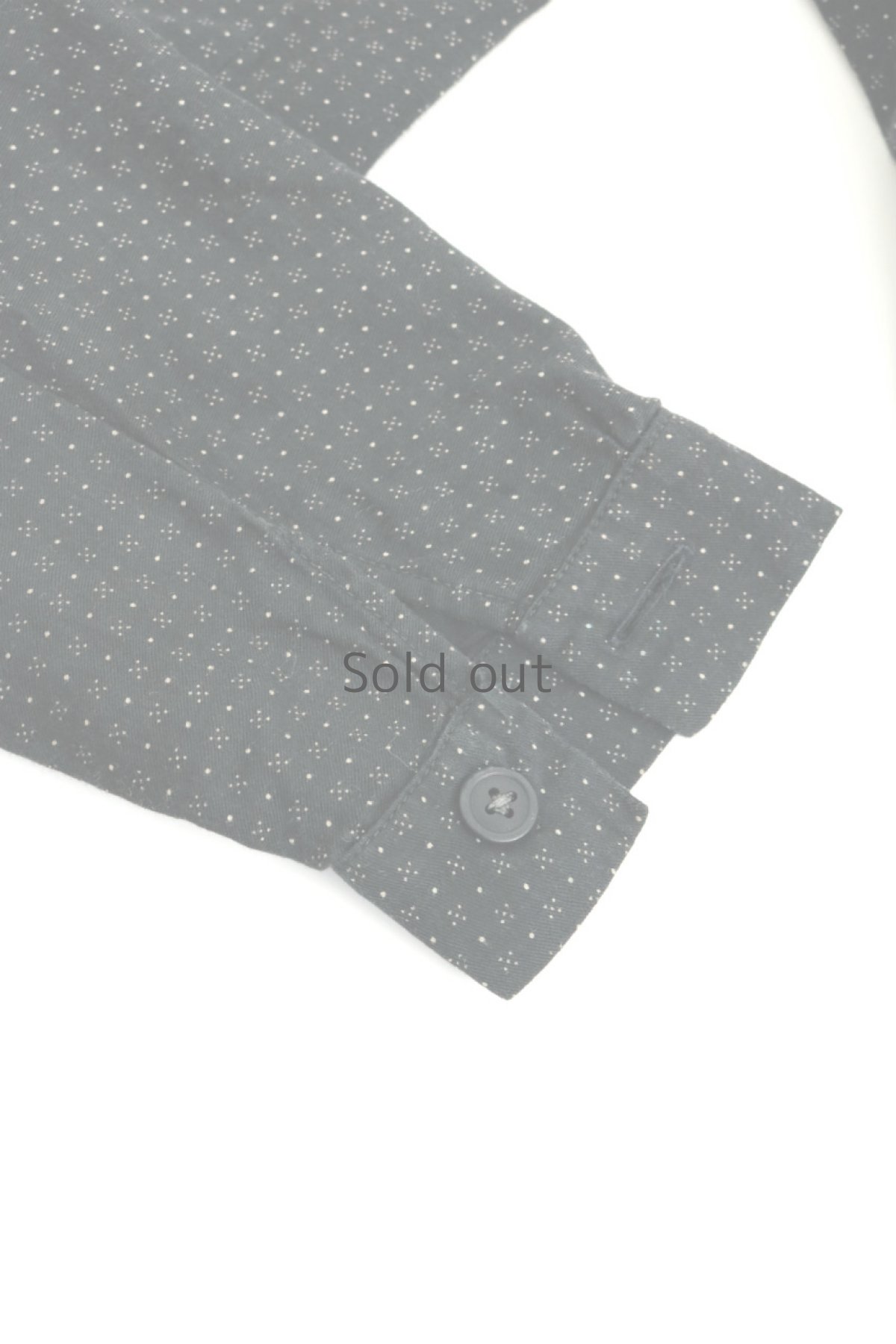 画像12: 【フランス】1950年代頃のブラックドット柄ワークドレス(黒/白/ドット柄/リペアあり) (12)