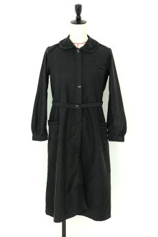画像2: 【フランス】１９３０年代頃のブラックワークドレス(丸襟/小さめ) (2)