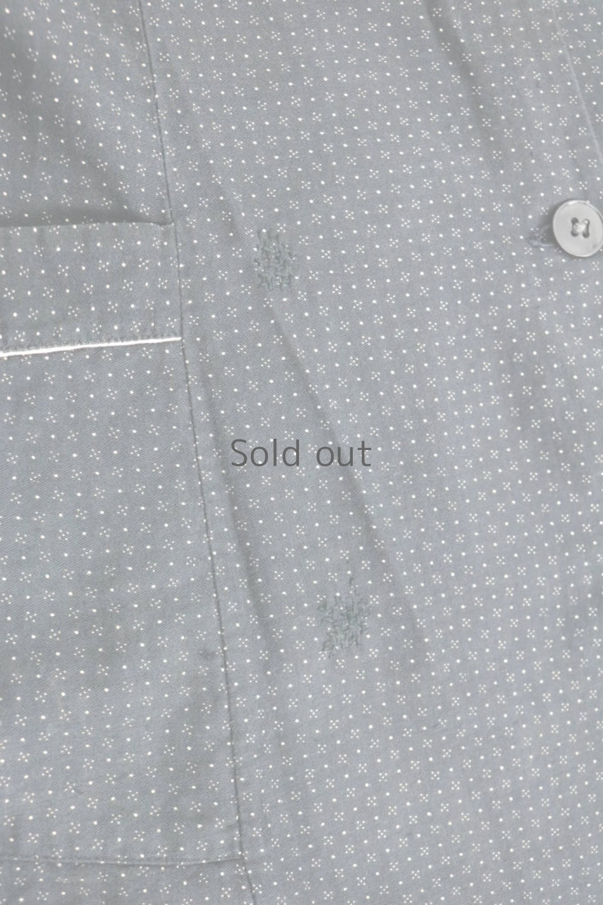 画像8: 【フランス】1950年代頃のブラックドット柄ワークドレス(黒/白/ドット柄/リペアあり) (8)