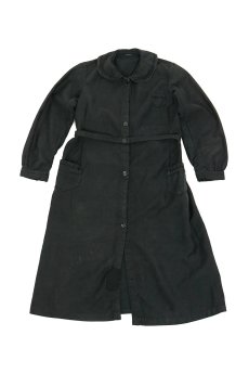 画像1: 【フランス】１９３０年代頃のブラックワークドレス(丸襟/小さめ) (1)
