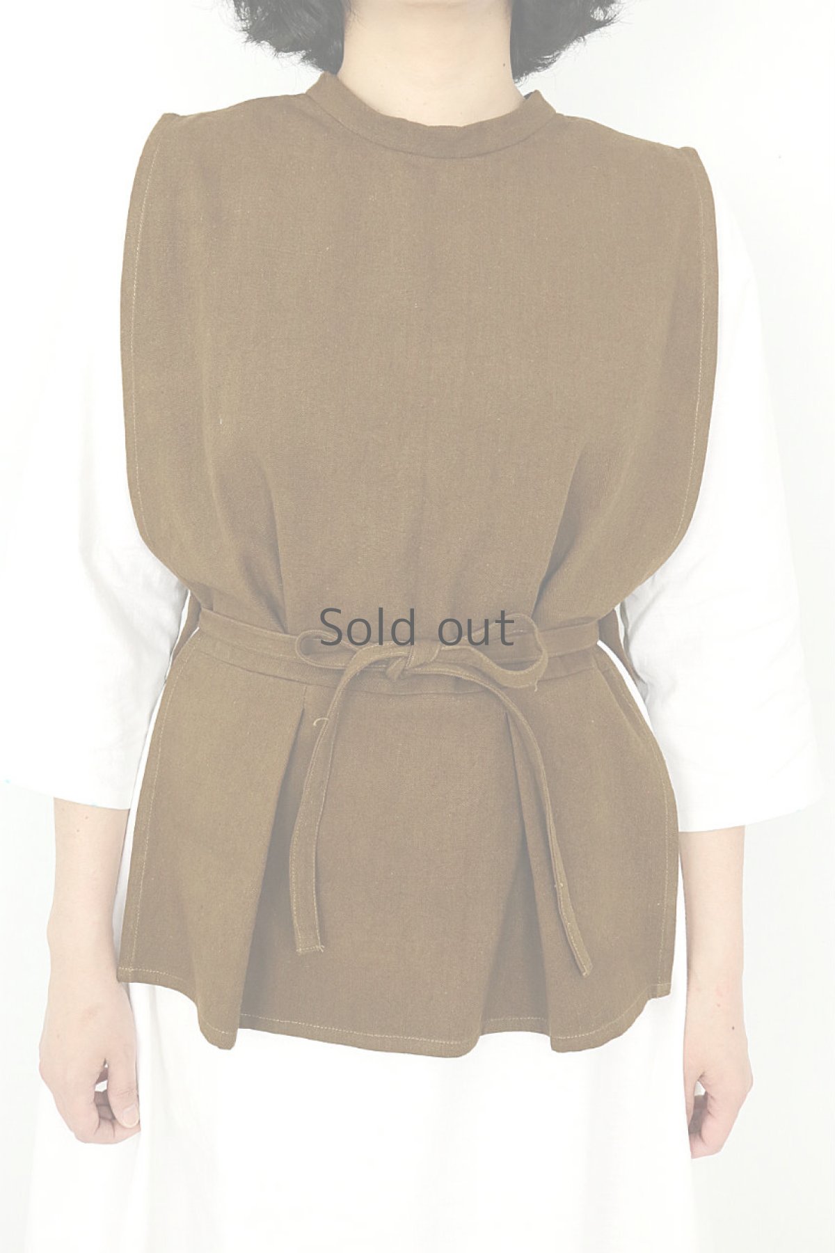 画像2: 【ササキチホ】インスピレーション　修道女のベスト（茶色染め） (2)