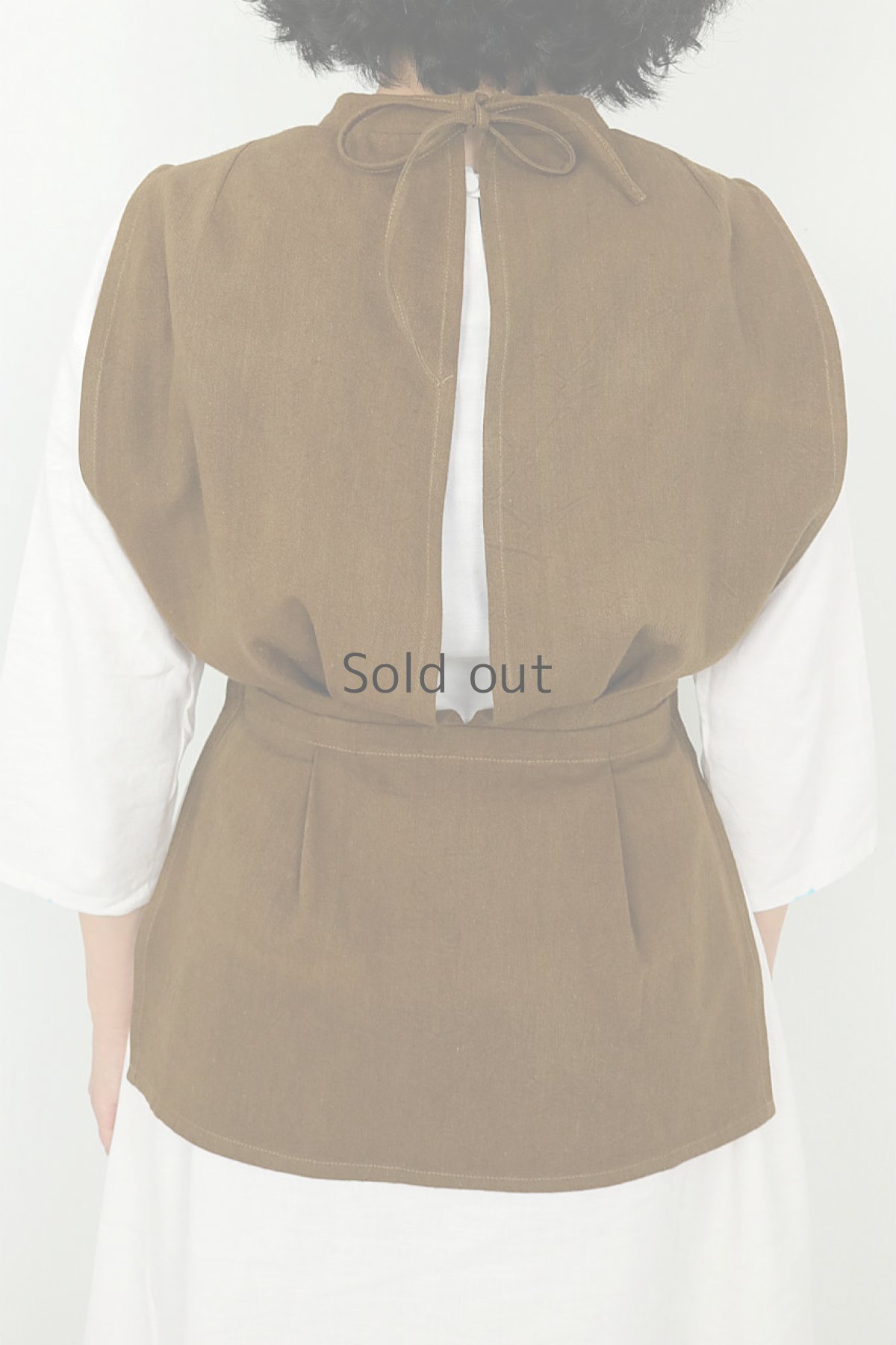 画像4: 【ササキチホ】インスピレーション　修道女のベスト（茶色染め） (4)