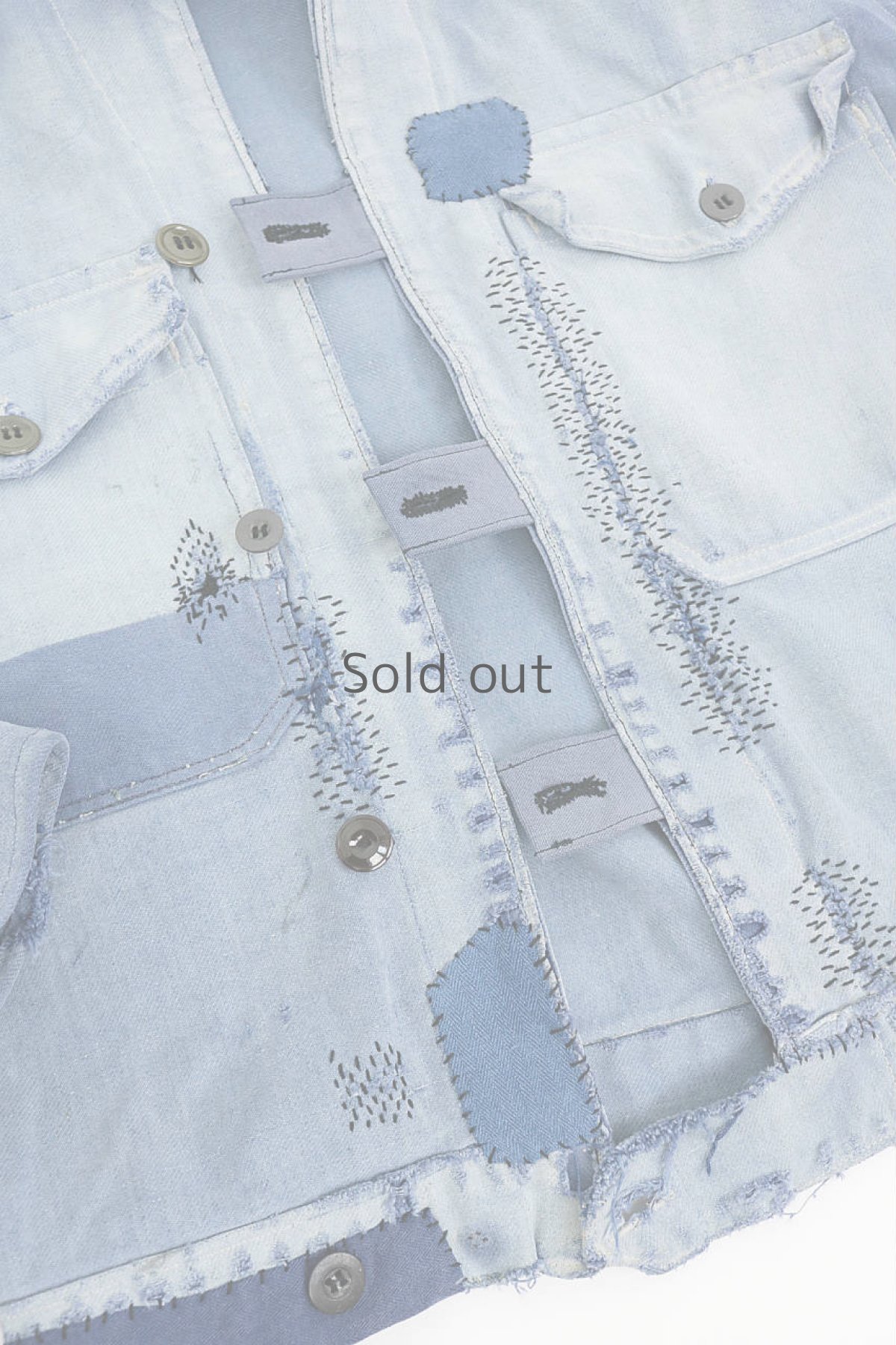 画像14: 【MITSUGU SASAKI】ビンテージリメイク　パッチワーク　ワークブルゾン（刺し子） (14)