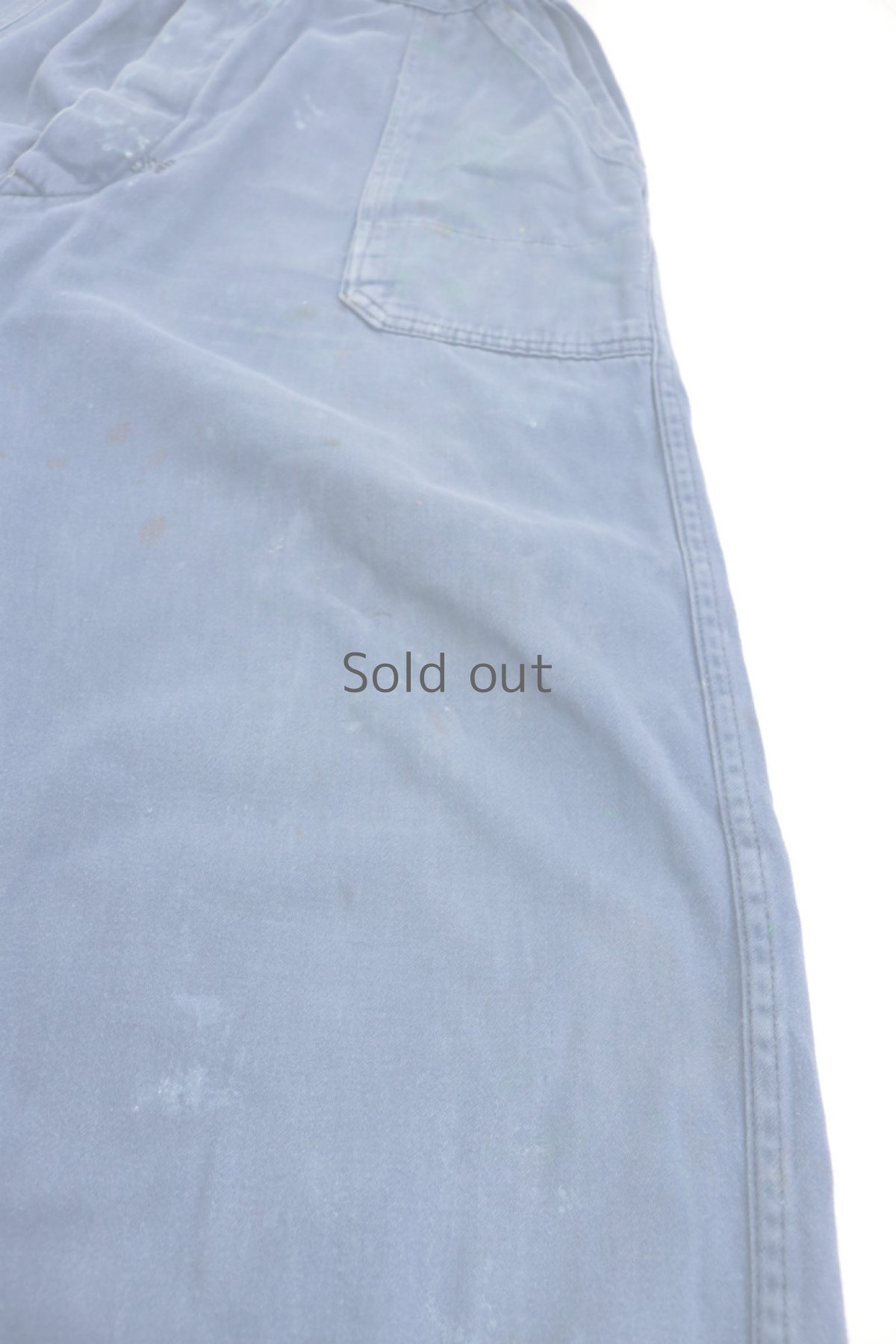 画像12: 【MITSUGU SASAKI】ビンテージ×リメイク　超ハイウエスト　ワークパンツ(ペンキ汚れ/太い麻ベルト)麻ベルト) (12)