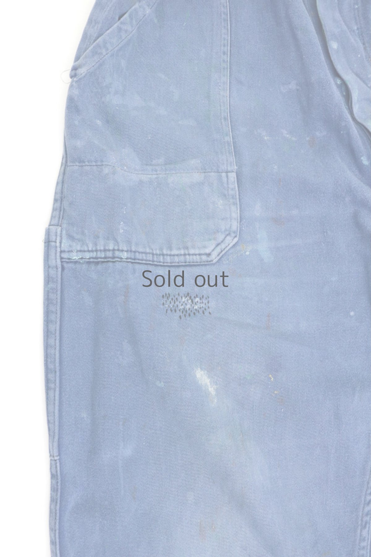 画像9: 【MITSUGU SASAKI】ビンテージ×リメイク　超ハイウエスト　ワークパンツ(ペンキ汚れ/太い麻ベルト)麻ベルト) (9)