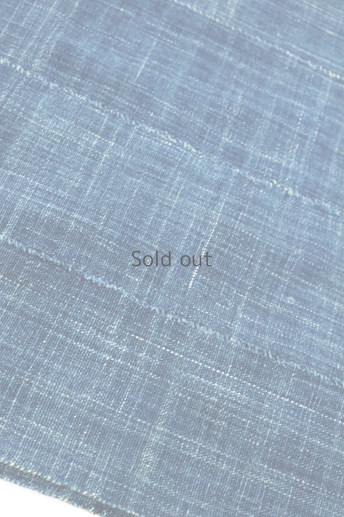 画像3: 【西アフリカ】手織り藍染め綿　大判ショール（中間藍色） (3)