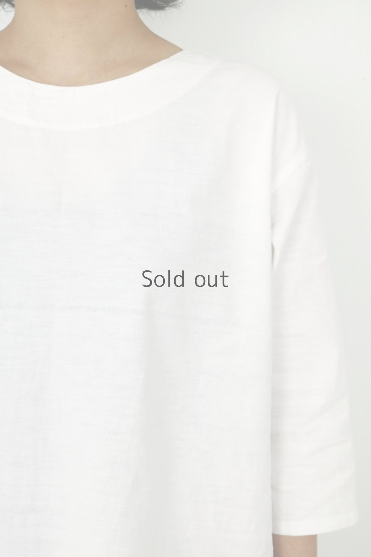 画像5: 【ササキチホ】アンティークリネン　Aラインワンピース（白/七分袖） (5)